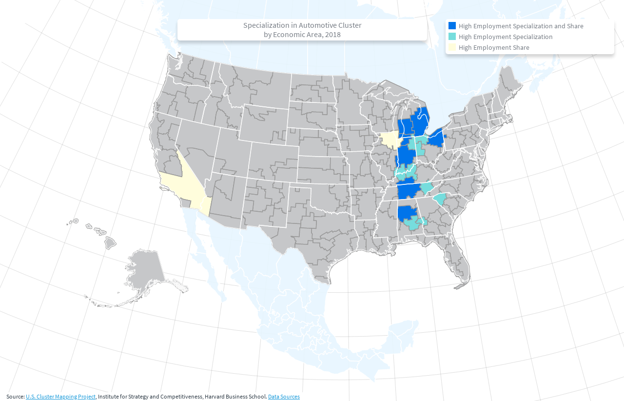 US Cluster Mapping Project - Automotive Industry