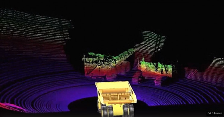 Caterpillar's autonomous vehicles use LiDAR to build situational awareness. Credit: Caterpillar